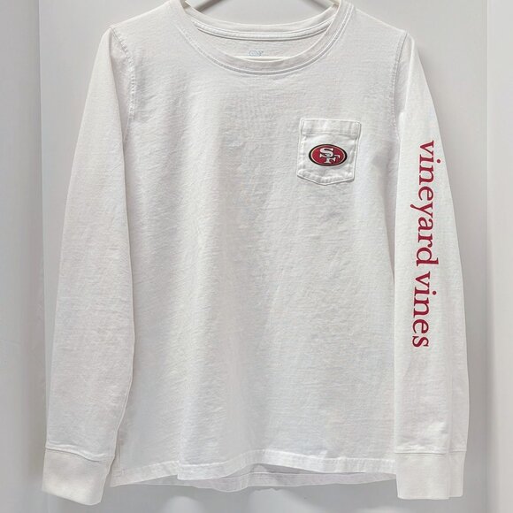 Vineyard Vines San Francisco 49ers Whale Helmet Long Sleeve T-Shirt - Picture 3 of 11